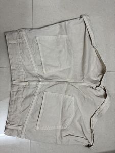 Beige Cuffed Shorts