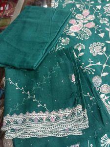 Emerald Green Embroidered Salwar Suit