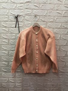 Peach Button-Down Cardigan