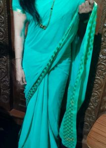 Distemper Color Saree With Blouse