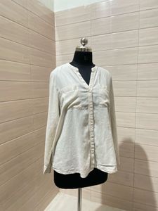 Pintresty Cream Button-Down Shirt