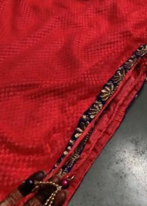 Red &amp; Navy Embroidered Dress
