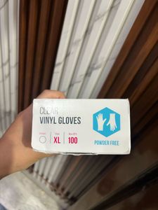Clear Vinyl Gloves - XL, 100 Count