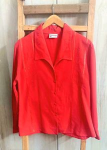 Elegant Red Embroidery Work Shirt Size-36-38
