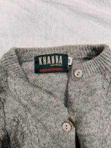 Vintage Grey Knit Cardigan