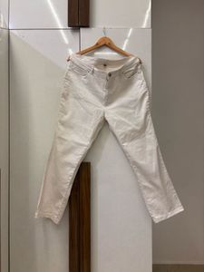 White Straight Leg Jeans