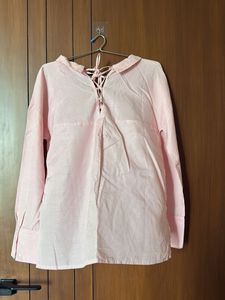 Stylish Pink And White Stripes Shirt