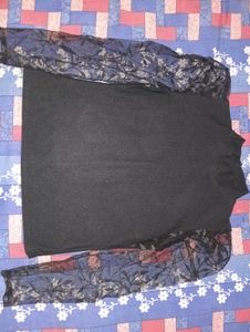 Net Hand Black Aesthetic Top For Women