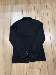 H&amp;M WHITE STRIPE BLAZER IN NAVY BLUE