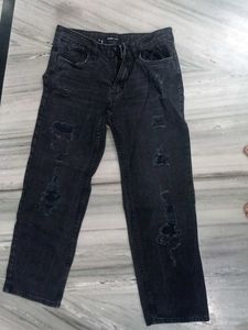 Ripped Black Denim Jeans