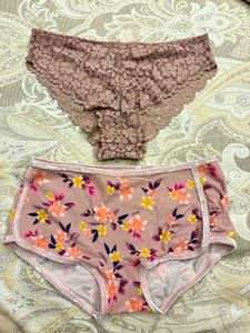 VS Floral & Lace Panty Bundle- Set Of 2