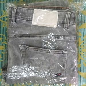 Gray Wash Denim Jeans
