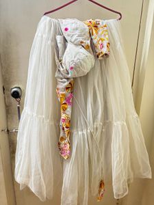 White Party Wear Lehenge