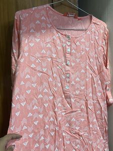 Peach Colour Cotton Kurta…