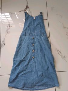 Denim Button-Down Jumper Dress