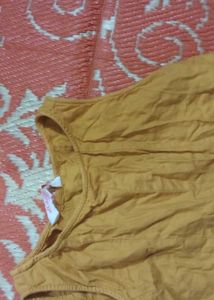 Mustard Sleeveless Top &amp; Pants Set