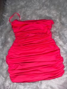 Ruched Pink Dress