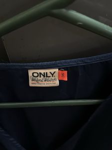 Navy Wrap Blouse