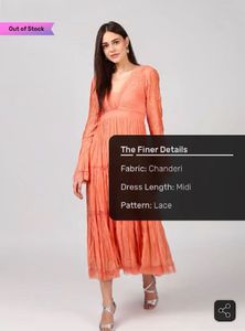 Label Ritu Kumar Peach Dress (BRAND NEW)