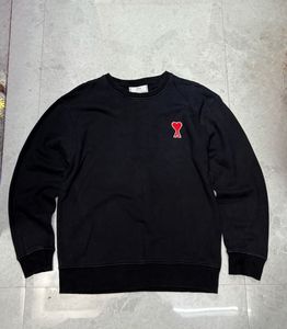 AMI Paris Black Crewneck Sweatshirt