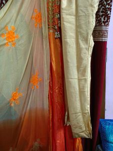 Orange Anarkali Dress