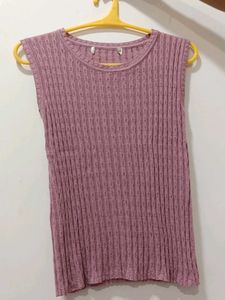 Mauve Sleeveless Knit Top