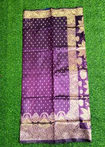 Benarasi Jari Silk Saree - Plum Purple
