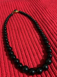 Black Beaded Necklace