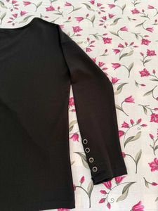 Teal Belted Trousers with black top