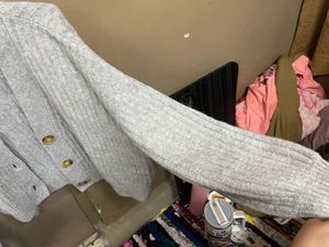 Grey Knit Cardigan