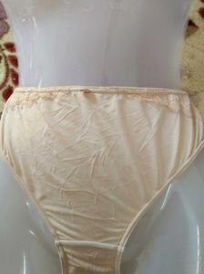 Cream Panties with Lace Trim