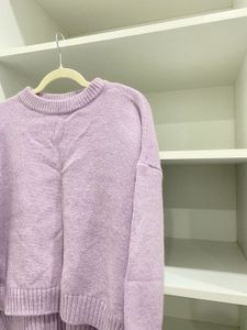 Women Lavender Knit Sweater