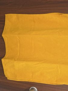 Winter wear Solid Mustard yellow Kurta