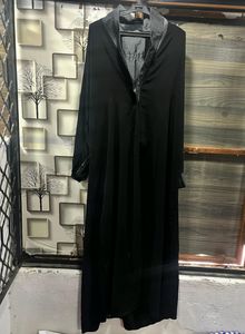 Front Open Abaya With Work On Back