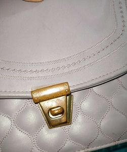 Lilac Quilted Crossbody Bag