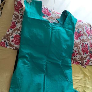 Teal Kurta With Dupatta