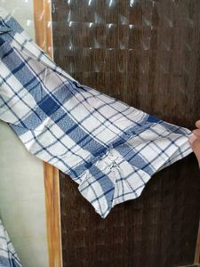 Libas Blue &amp; White Checkered Dress