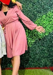 Dusty Rose Wrap Dress