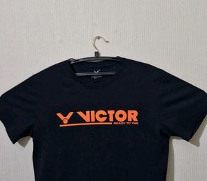 VICTOR BADMINTON TSHIRT ( BLACK )