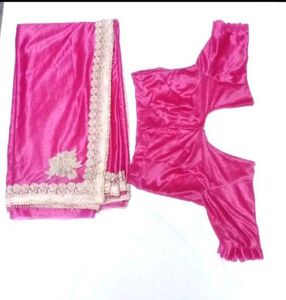 Pink Saree & Blouse Set