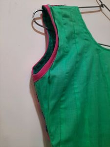 Green Embroidered Anarkali Dress