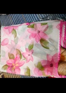 Lightweight Chiffon Saree With Tag And Blouse