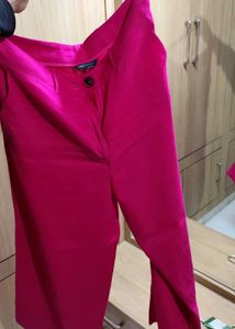 Marks &amp; Spencer Linen Trouser - Fuchsia