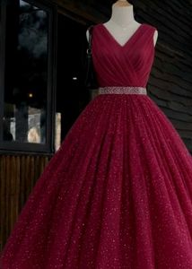 Elegant Burgundy Gown