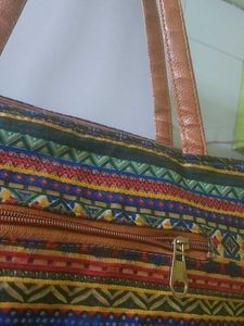 Ethnic Boho Multicolored Handbag + Coin key pouch