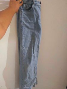 Light Blue Denim Jeans Straight Fit