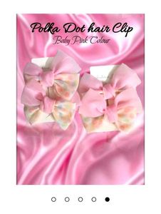 Polka Dot Hair Clips - (Set of 2)