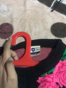 Floral Print Knit Sweater