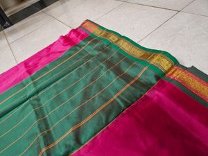 Rose Pink Saree With Paithani Border