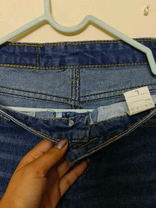 Distressed Denim Mini Skirt